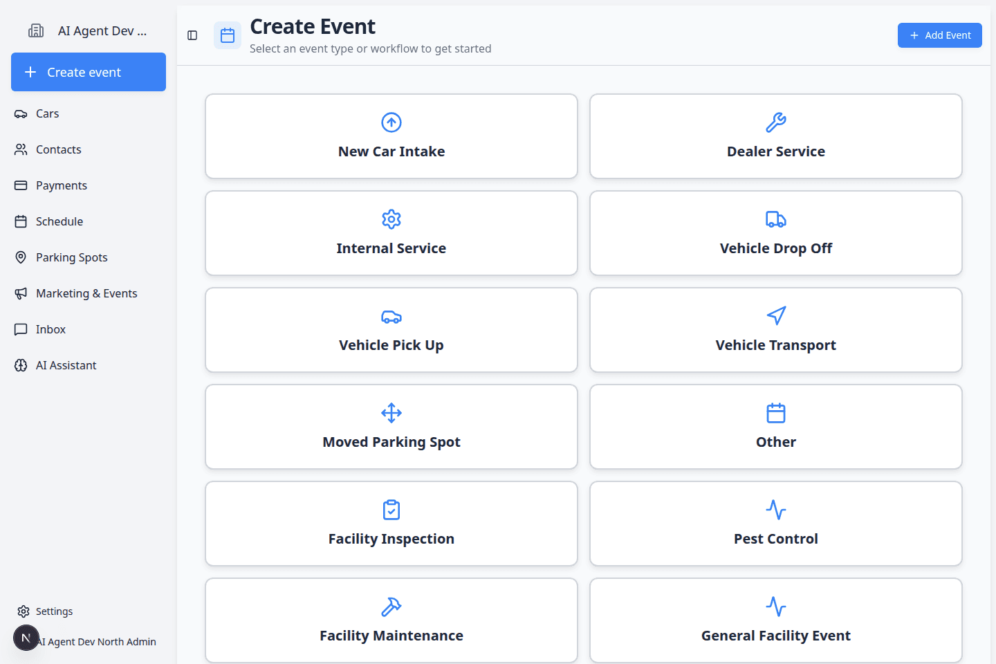 Dashboard sidebar showing the AI Assistant link below Inbox