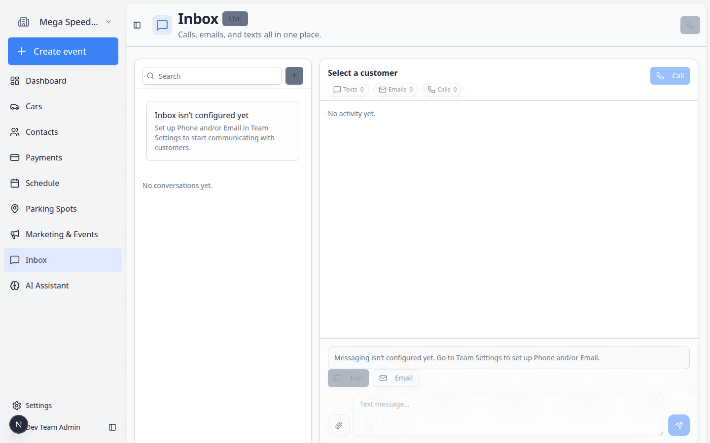 Inbox conversation with Suggest with AI button and a drafted reply ready to edit before sending
