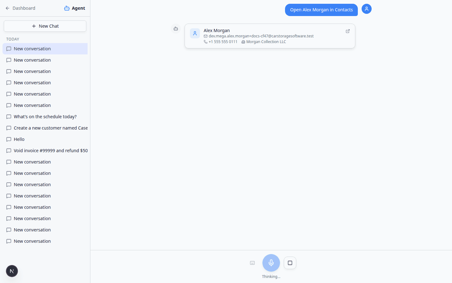 AI Assistant showing a navigation bar with Go now and Cancel buttons