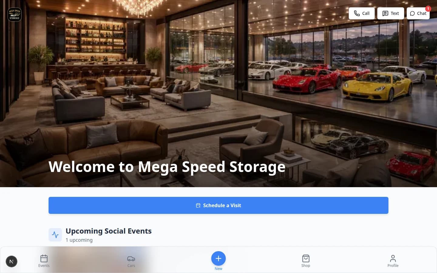Customer portal Cars page