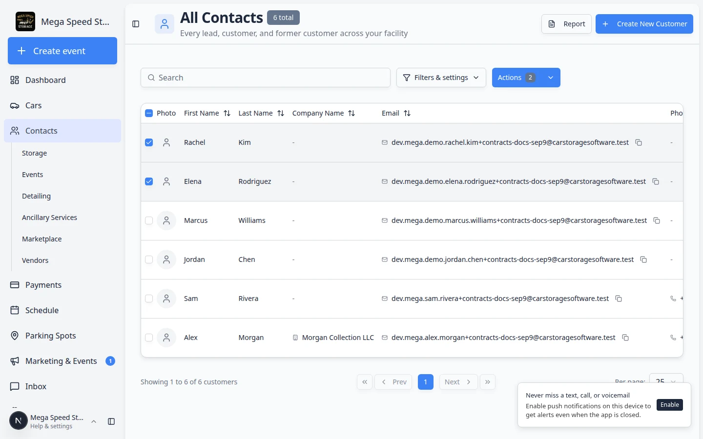 Bulk contract send wizard showing recipient readiness