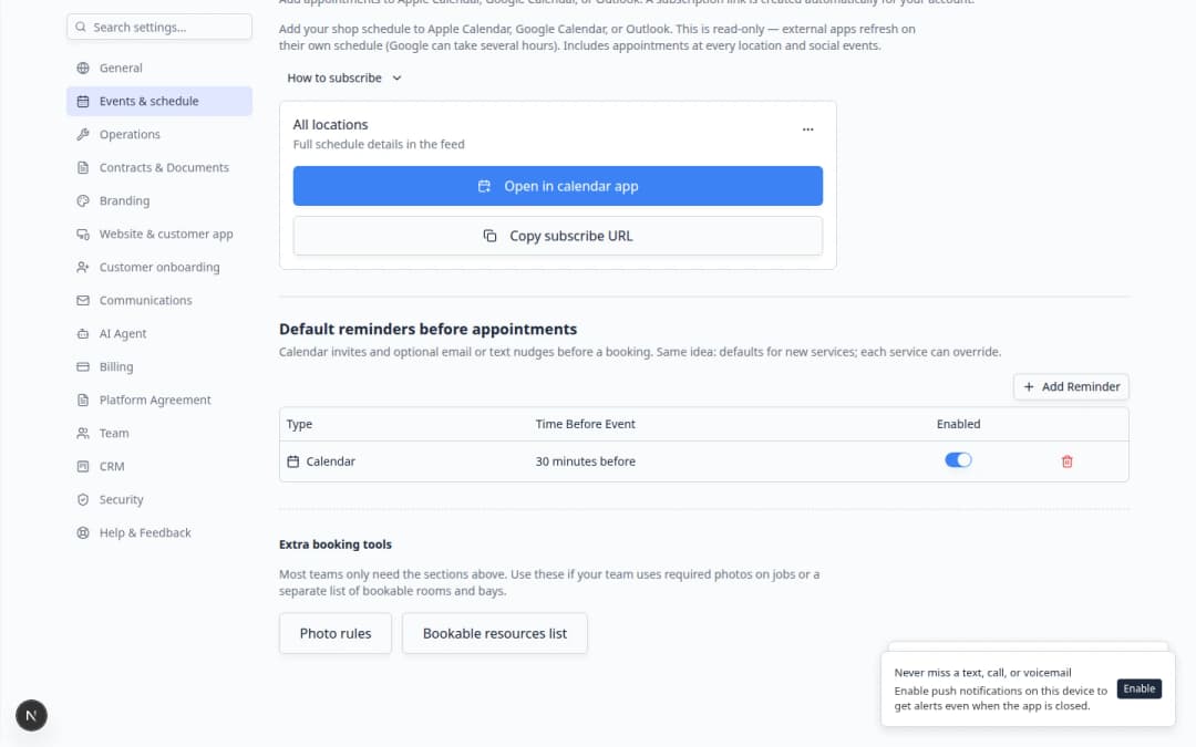 Rotate subscription link confirmation dialog with Cancel and Rotate link buttons