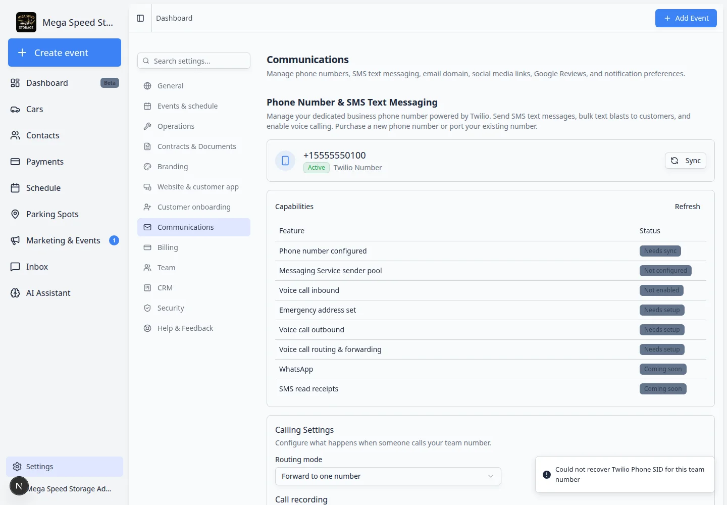 Communications settings scrolled to Notification Preferences and Alerts section