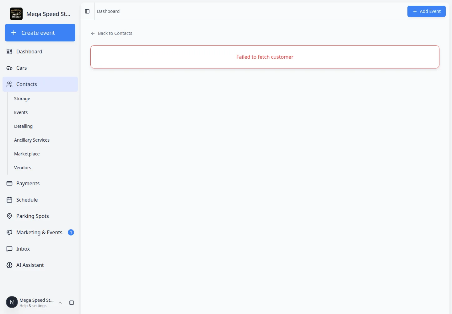 Contacts page in Board view showing CRM stage columns with customer cards organized by follow-up stage